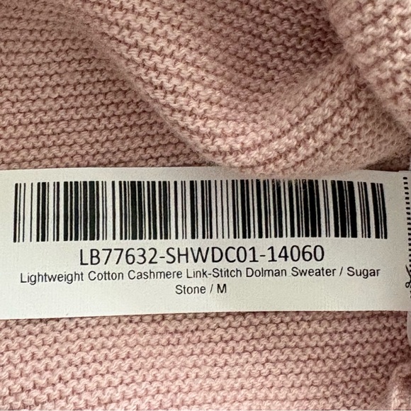 Quince Dolman Sweater Crew Cotton Cashmere Link Stitch Sugar Stone Sz M - Picture 10 of 16